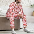 thumbnail image 6 of Bingfone Men's Pajama Set 2 Piece Loungewear PJs, Long Sleeve with Pajama Pants-Sweet Watermelon, 6 of 7