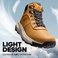 thumbnail image 3 of Botas de senderismo NORTIV 8 NMUMHB2505 impermeables de cuero para hombre, color marrón, 3 of 8