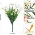thumbnail image 2 of Zukuco 6 Bundles Artificial Flowers Wild Daisy Fake Daisies Greenery Plants Plastic Shrubs UV Resistant Bushes for Indoor Outdoor Home Decoration(White), 2 of 5