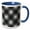 Blue/White, variant on 3drose, Abstract Monochrome Geometrical Dot Pattern Background Design, 11oz Mug
