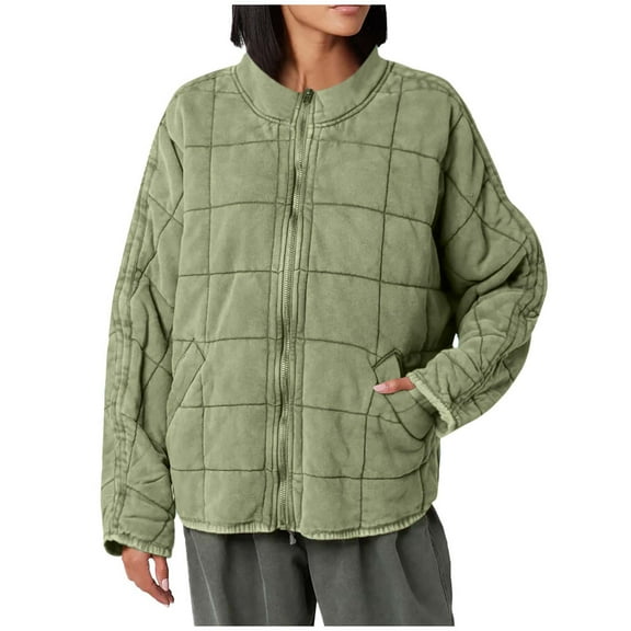Weekend Big Promotion! ChaoHeng Ladies Jackets Clearance with Hood Fashion Trendy,Fashion Women Pockets Versatile Long Sleeve Solid Casual Outwear Jackets Zipper Coat(Green,S)
