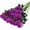 Purple, variant on 12PCS Artificial Silk Flowers Realistic Roses Bouquet Long Stem for Home Wedding Decoration Party (Yellow)