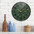 thumbnail image 3 of Yayeee Wall Clock Battery Operated 9.5" Silent Quartz Non-Ticking for Living Room Decor, Christmas Forest, 3 of 8