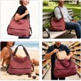 thumbnail image 2 of Sunyuer Women Canvas Tote Bag Travel Shoulder Bag Large Capacity Crossbody Top Handle Fashion Handbags, 2 of 8