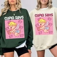 thumbnail image 3 of Funny Cupid Says 67 Valentine Graphic Sweatshirt – 67 Meme Love Crewneck, 3 of 6