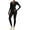 Black, variant on Women Long Sleeve One Piece Workout Jumpsuit Romper Bodysuit Tummy Control Body Suits Jumpers