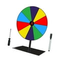 thumbnail image 3 of Rongfmy Roue de Prix Rotative Colorée avec Support de Base Effaçable Jeu de Fortune Roue 10 Compartiments Base Carrée, 3 of 9