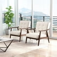 thumbnail image 5 of HomeRoots 395026 32.9 x 27.2 x 32.1 in. Rocky Arm Chair, White, 5 of 9