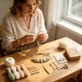 thumbnail image 5 of Crochet Bracelet DIY Kit with Beads,Beginner Yarn Craft with Step-by-Step Tutorial for Women Craft Lover, 5 of 6