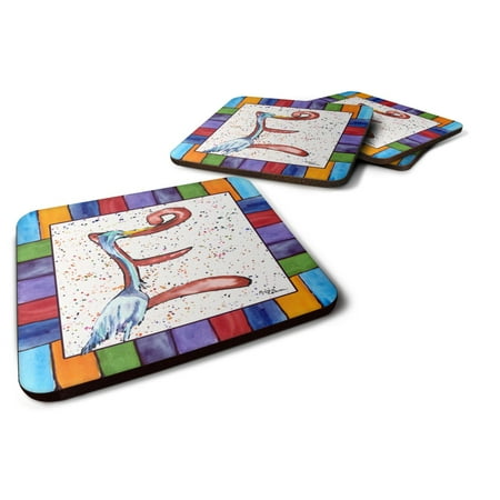 

Carolines Treasures 8428-EFC Beach and Seafood Foam Coaster Set of 4 3 1/2 x 3 1/2 multicolor