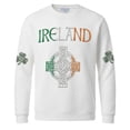 thumbnail image 4 of Men's St. Patrick's Day Ireland Crew Neck Long Sleeve Pullover Sweatshirt Casual Celtic Cross Top, 4 of 5