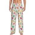 thumbnail image 2 of Lsque Turtle Flower Print Men's Pajama Pants, Lounge Pant - Comfortable Home Wear,Elastic Waistband, Stylish Design-Small, 2 of 9