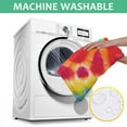 thumbnail image 6 of Colorful Tie Dye Flower Pattern Square Tablecloth,Waterproof Square Table Cover,Wipeable Spillproof Washable Table Cover for Home Kitchen Party Decor 60"x60"(152x152cm), 6 of 6