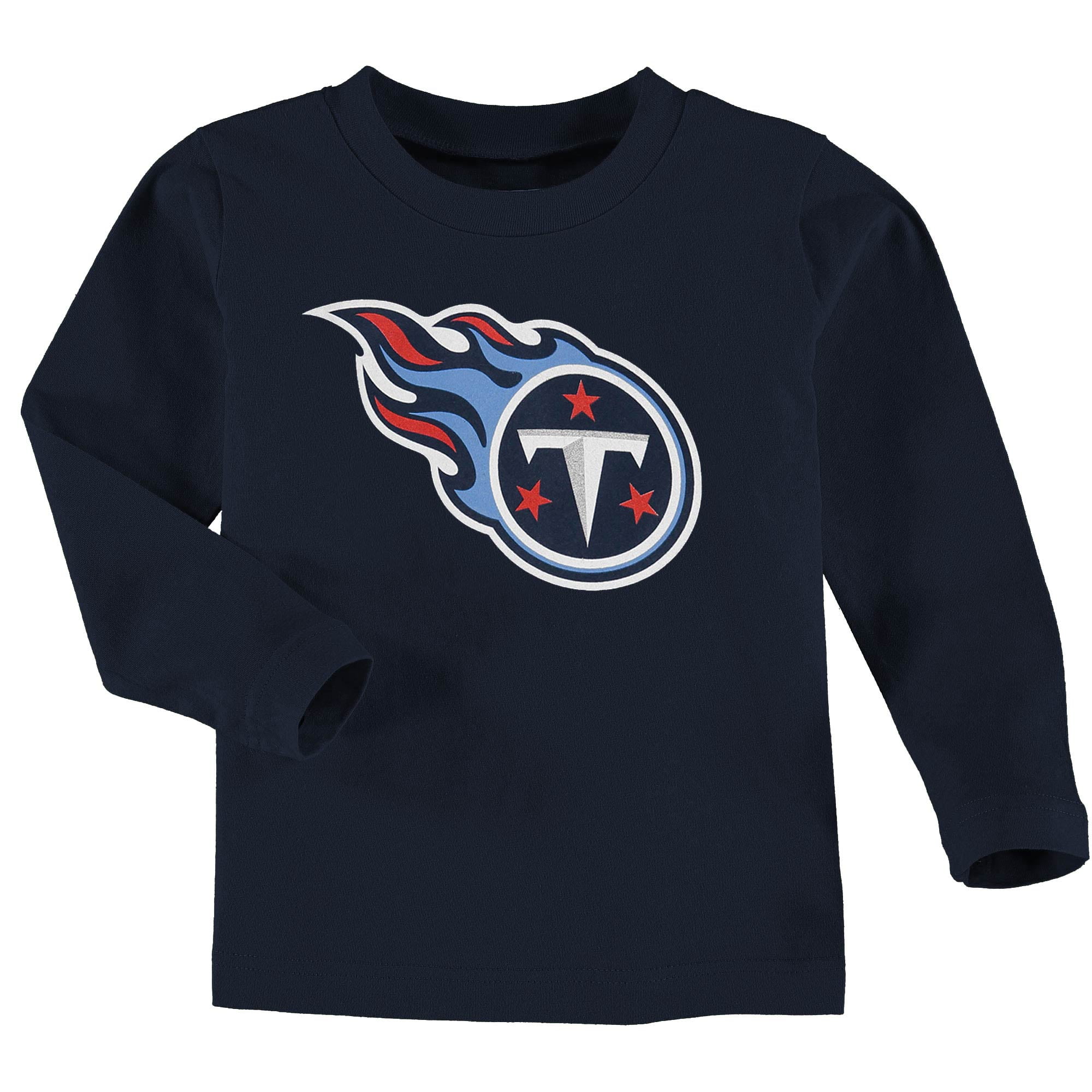 ورق جدران ناعم Toddler Navy Tennessee Titans Team Logo Long Sleeve T-Shirt ... ورق جدران ناعم