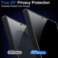thumbnail image 2 of 1 Pack Privacy Screen Protector for Samsung Galaxy S22, Tempered Glass Anti-Peeping Protective Film with Dustproof Installation Tool, 9H Hardness, Scratch Resistant, Case Friendly, Black, 2 of 11