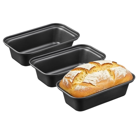 Lumikrypt 3 Pack Bread Loaf Baking Pans, 11 x 6 inch Nonstick Loaf Pans, Easy to Clean Perfectly for Making Loaf, Bread, Cheese Cake