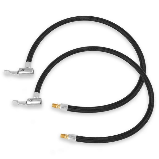 2pcs 60cm Car Tire Valve Connect Air Chuck Inflator Pump Extension Hose