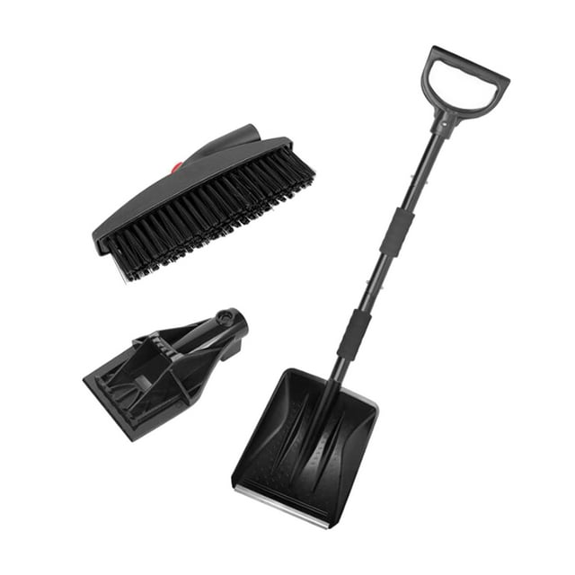 Cepillo para nieve, raspador, pala para nieve para autos, cepillo para quitar nieve para camiones, invierno Negro