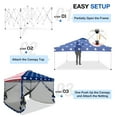 thumbnail image 6 of EAGLE PEAK 10 x 10 Outdoor Easy Pop up Canopy with Netting, Instant Screen Party Tent with Mesh Side Walls, American Flag, 6 of 9