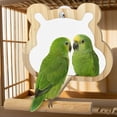 thumbnail image 5 of Tgbvmt Bird Wooden Perch Mirror Interactive Bird Play Toy Mental Stimulation Physical Exercise Easy Clean Hygienic Design for Budgies Parrots All Bird Breeds Bird Cage Indoor Outdoor Pet Bird Decor, 5 of 9