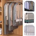 thumbnail image 4 of YAOMOBB Clear Garment Bag Waterproof Breathable Clear PVC Garment Cover for Wardrobe Hanging Clothes, 4 of 6