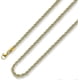 thumbnail image 1 of 18k Real Gold Plated Rope Chain 2.5mm Stainless Steel Twist Chain Necklace for Men Women 20 Inches, 1 of 4