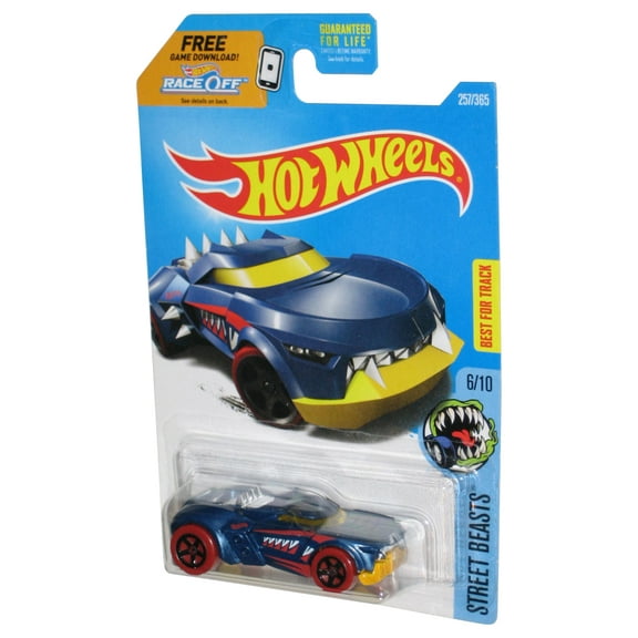Hot Wheels Street Beasts 6/10 (2015) Blue Growler Toy Car 257/365