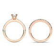 thumbnail image 3 of KEEVA JEWELS 1.50Ct Round Moissanite Engagement Ring With Matching Wedding Band for Women Made in 18K Rose Gold Plated Silver Size 10.5, 3 of 5