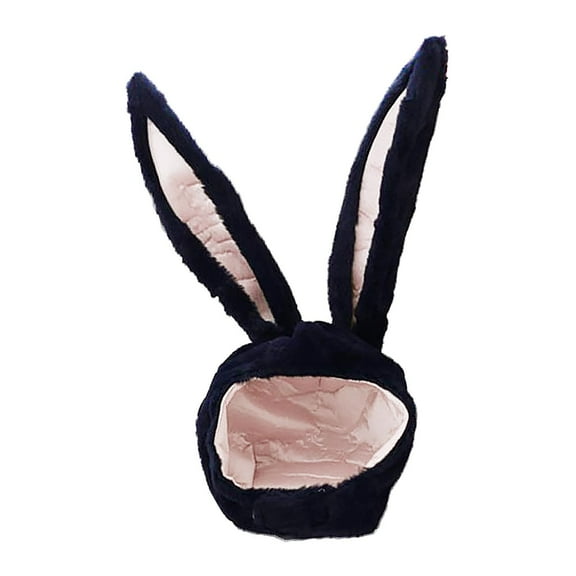 Clearance! Fdelink Plush Fun Bunny Ear S Hood Women Hats Warm Soft And, the Towel (Black)