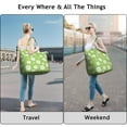 thumbnail image 5 of White Bloom Daisy Overnight Bag Boho Floral Duffel, Lightweight, , Multiple Pockets, Airplane Friendly, 5 of 5