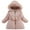 Pink, variant on KAUOD Girls Winter Padded Puffer Coats Zip up Waterproof down Jackets Kids Fleece Hood Snow Ski Parka Coats with Pockets