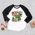 thumbnail image 4 of Camiseta con estampado de dinosaurio de dibujos animados para niños, camiseta navideña para niña y niño, ropa de manga raglán, camiseta para niño, ropa de fiesta, 4 of 5