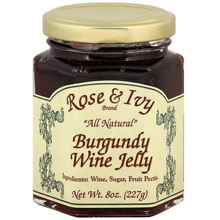 Rose & Ivy Burgundy Wine Jelly, 8 oz (Pack of 6)
