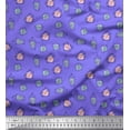 thumbnail image 1 of Soimoi Purple Japan Crepe Satin Fabric Crystals Floral Fabric Prints By Yard 42 Inch Wide, 1 of 3
