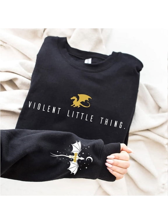 Violent Little Thing Sweatshirt,Fourth Wing Dragon Rider Sweatshirt,Riders Quadrant,Fly or Die, Riorson Sweatshirt,Violence Sweat,Drago, Sport Grey Color, Size XL