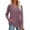 Purple, variant on LEBONYARD Women's Casual V-Neck Tops Fashion Grooves Line Modest Design Long Sleeved Comfortable Fit Classic Slim Solid Color 2025 Fall Winter Tops