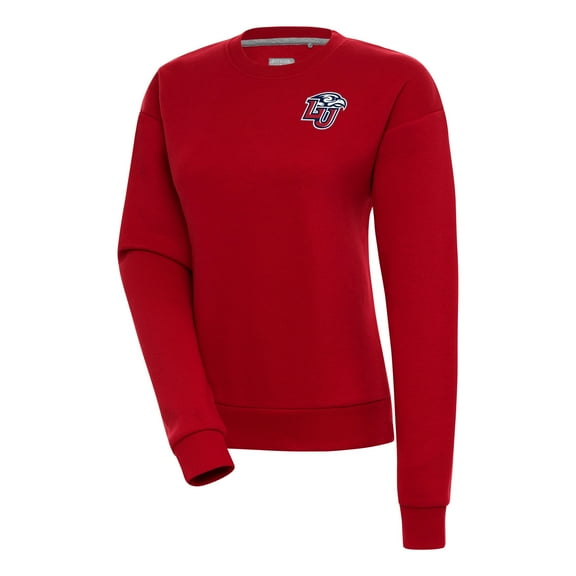 Women's Antigua Red Liberty Flames Victory Pullover Sweatshirt