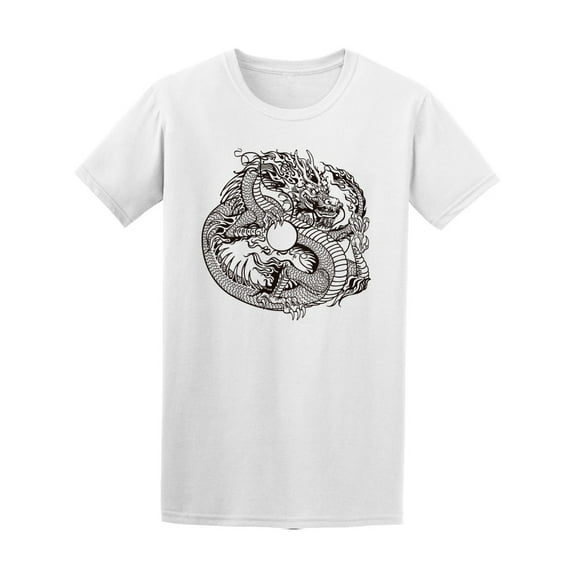 Chinese Dragon Tattoo Style T-Shirt Men -Image by Shutterstock, Male 3X-Large