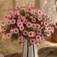 thumbnail image 4 of dajkiuy Small Daisy Artificial Flowers Mini Daises Flowers 1 Bouquets 6.2 Inch Faux Chamomile Silk Flowers for Home Decoration Flowers Arrangment (Red), 4 of 6