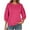 Hot Pink, variant on MELDVDIB Womens 3/4 Length Sleeve Sweatshirt Fall Winter Solid Color Oversized Hoodless Sweatshirt Fashion Casual Comfy Pullover Tops