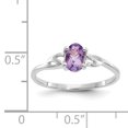 thumbnail image 2 of 14K White Gold Amethyst Birthstone Ring, 2 of 2