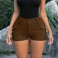 thumbnail image 4 of Yievot Plus Size Cargo Shorts for Women Half Elastic Waist Summer Outdoor Hiking Travel Casual Shorts with Multi Pockets, 4 of 5