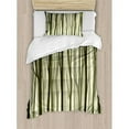 thumbnail image 3 of Forest Duvet Cover Set Queen Size, Mother Nature Theme Illustration of Mystical Forest with Trees Print, Decorative 3 Piece Bedding Set with 2 Pillow Shams, Army Green and Sage Green, by Ambesonne, 3 of 3