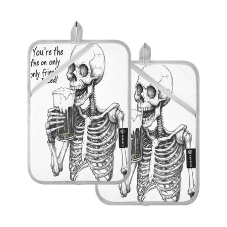 

Vzayy Kitchen Pot Holders Sets Heat Resistants for Cooking Baking A Skeleton