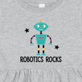 thumbnail image 4 of Inktastic Robotics Rocks Funny Robot Girls Baby Dress, 4 of 5