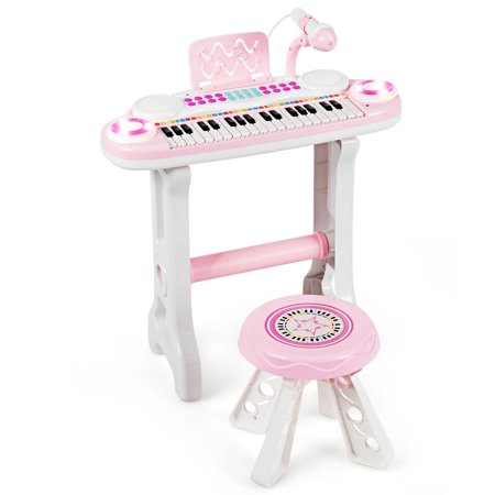 UPC: 6530462783622 | Costway 37-Key Kids Piano Keyboard Playset Electronic Organ Light Pink