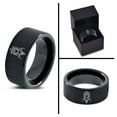 thumbnail image 4 of Gamer Birthday Wedding Jewelry Black Tungsten Engagement Gift Simple Rings Ring Sets Girl, 4 of 8