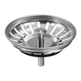 thumbnail image 1 of Colador de fregadero, tapón de fregadero de acero inoxidable con perilla, tapón de fregadero de flujo rápido y tapón de goma eficaz en la parte 78mm, 1 of 9
