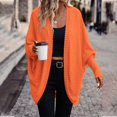 thumbnail image 2 of Women's Loose-fitting, Slimming, Stylish, Versatile Long Cardigan for Women's Casual Fashion and Apparel,Saffron,2XL, 2 of 5