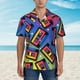 thumbnail image 2 of Balery Vintage Audio Cassettes Camisas hawaianas de manga corta para hombre, camisas playeras de corte holgado, camisas de vacaciones con botones,Medium, 2 of 7